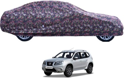 Auto Hub Car Cover For Nissan Terrano (With Mirror Pockets)(Green)