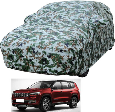 Auto Hub Car Cover For Jeep Universal For Car (With Mirror Pockets)(Multicolor)