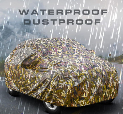 AutoTen Car Cover For Tata Safari, Universal For Car (With Mirror Pockets)(Grey, White)