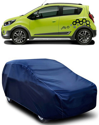 MoTRoX Car Cover For Chevrolet Beat (Without Mirror Pockets)(Blue)