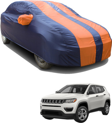 SS FOR YOUR SMART NEEDS Car Cover For Jeep Compass (With Mirror Pockets)(Orange, Blue)