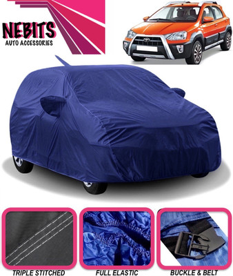 NEBITS Car Cover For Toyota Etios Cross (With Mirror Pockets)(Blue)
