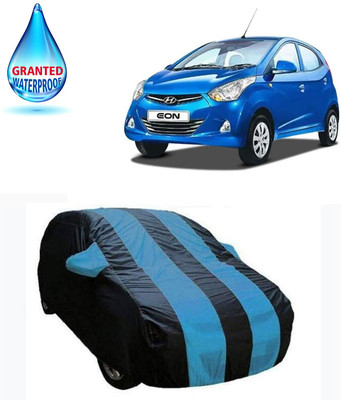 RRZ Car Cover For Hyundai Eon (With Mirror Pockets)(Black, Blue, For 2020 Models)