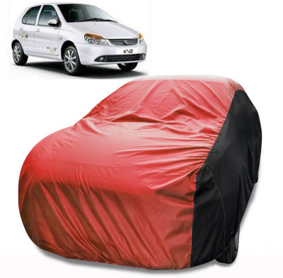 MoTRoX Car Cover For Tata Indica eV2 (Without Mirror Pockets)(Red, Black)
