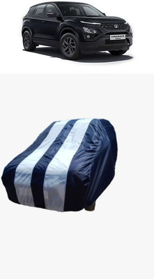 ATBROTHERS Car Cover For Tata Harrier XZA Dual Tone AT Diesel (Without Mirror Pockets)(White, Blue)