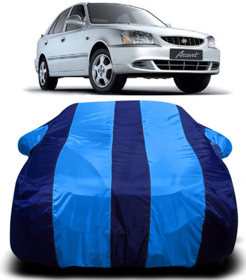 AUCTIMO Car Cover For Hyundai Accent (With Mirror Pockets)(Multicolor)