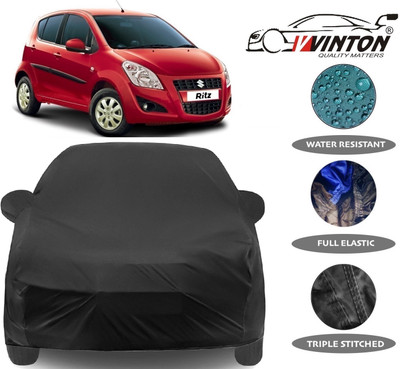 V VINTON Car Cover For Maruti Suzuki Ritz (With Mirror Pockets)(Black)