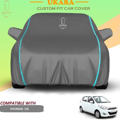 Ukara Car Cover For Hyundai i10 (With Mirror Pockets)(Grey)