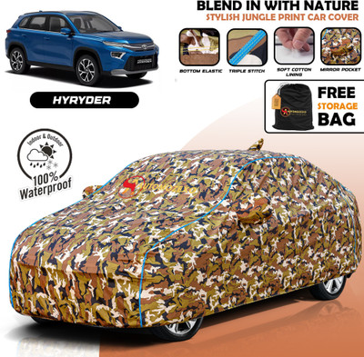 AUTOMOZEXO Car Cover For Toyota Urban Cruiser, Hyryder (With Mirror Pockets)(Multicolor)