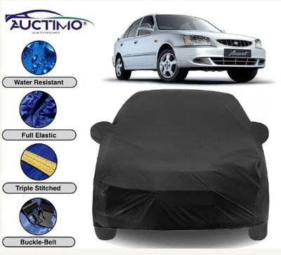 AUCTIMO Car Cover For Hyundai Accent (With Mirror Pockets)(Multicolor)