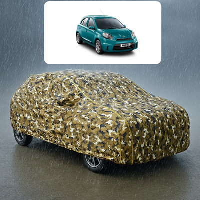GOSHIV-car and bike accessories Car Cover For Nissan Micra Active (With Mirror Pockets)(Yellow)