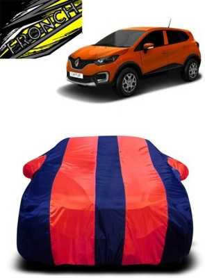 FUZICON Car Cover For Renault Captur (With Mirror Pockets)(Red, Blue)