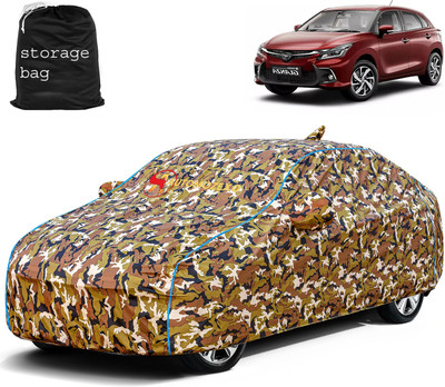 AUTOMOZEXO Car Cover For Toyota Glanza (With Mirror Pockets)(Multicolor)