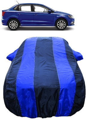 Wegather Car Cover For Volkswagen Ameo 1.5 TDI Comfortline (With Mirror Pockets)(Blue)