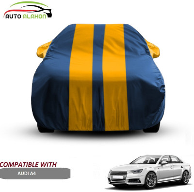 AUTO ALAXON Car Cover For Audi A4 (With Mirror Pockets)(Blue, Yellow)