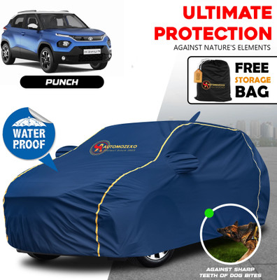 AUTOMOZEXO Car Cover For Tata Punch (With Mirror Pockets)(Blue)