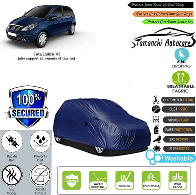 Tamanchi Autocare Car Cover For Tata Indica V3(Blue)