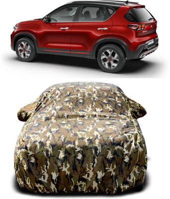 RWT Car Cover For Kia Sonet (With Mirror Pockets)(Multicolor, Yellow)