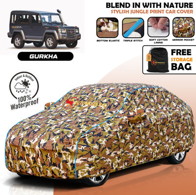 AUTOMOZEXO Car Cover For Force Gurkha (With Mirror Pockets)(Multicolor)
