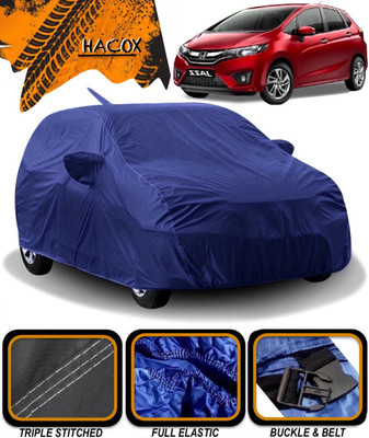 HACOX Car Cover For Honda Jazz (With Mirror Pockets)(Blue)