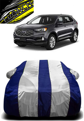 FRONCH Car Cover For Ford Edge SEL (With Mirror Pockets)(White, Blue)
