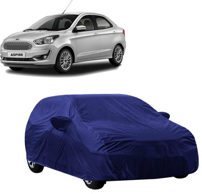DreamRow Car Cover For Ford Figo Aspire (With Mirror Pockets)(Blue, For 2021 Models)