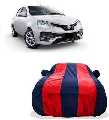 Tricway Car Cover For Toyota Etios V (With Mirror Pockets)(Red)