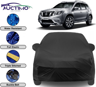 AUCTIMO Car Cover For Nissan Terrano (With Mirror Pockets)(Black)