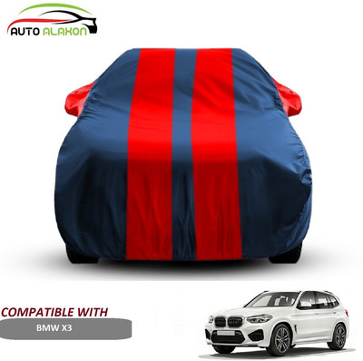 AUTO ALAXON Car Cover For BMW X3 (With Mirror Pockets)(Blue, Red)