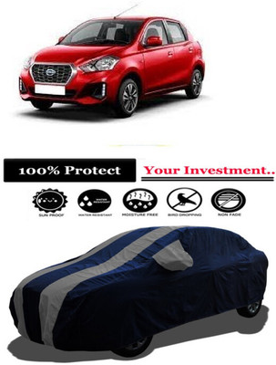 Amexride Car Cover For Datsun Datsun GO Datsun GO A Petrol (With Mirror Pockets)(Grey)