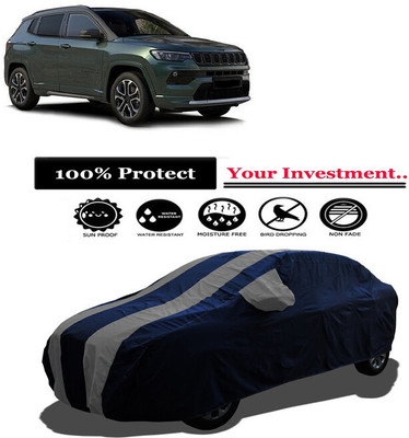 Amexride Car Cover For Jeep Compass 2.0 Longitude AT Diesel (With Mirror Pockets)(Grey)