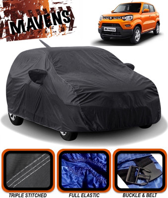 MAVENS Car Cover For Maruti Suzuki S-Presso (With Mirror Pockets)(Black)