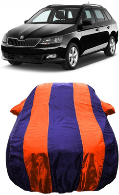Wegather Car Cover For Skoda Fabia 1.6 TDI (With Mirror Pockets)(Orange)