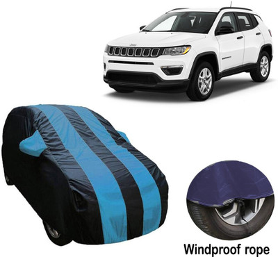 ABS AUTO TREND Car Cover For Jeep Compass (With Mirror Pockets)(Blue)