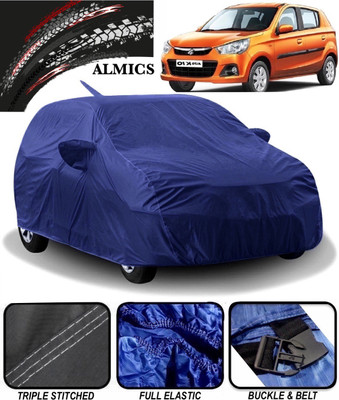 ALMICS Car Cover For Maruti Suzuki Alto K10 (With Mirror Pockets)(Blue)