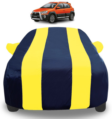 Auto Hub Car Cover For Toyota Etios Cross (With Mirror Pockets)(Yellow)