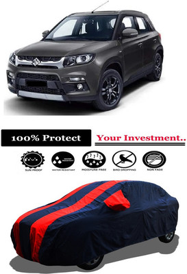 Amexride Car Cover For Maruti Suzuki Grand Vitara VDi Option (With Mirror Pockets)(Red)
