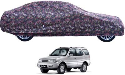 Auto Hub Car Cover For Tata Safari Dicor (With Mirror Pockets)(Green)