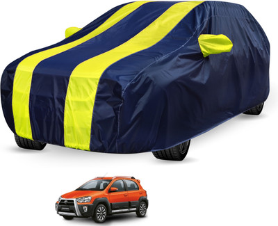 Auto Hub Car Cover For Toyota Etios Cross (Without Mirror Pockets)(Black, Yellow)