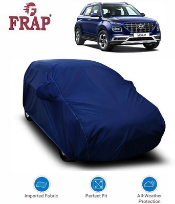 Frap Car Cover For Hyundai Venue (With Mirror Pockets)(Blue, For 2019, 2020, 2021, 2022, 2023 Models)