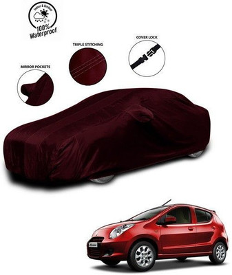 ANTHUB Car Cover For Maruti Suzuki Alto 800 (With Mirror Pockets)(Red)
