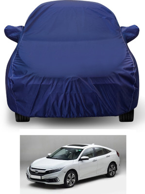 Auto Hub Car Cover For Honda Civic (With Mirror Pockets)(Blue)