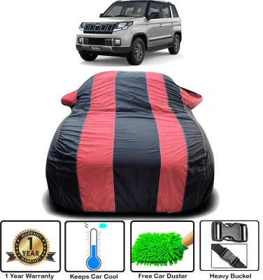 Gravirium Car Cover For Mahindra TUV300 (With Mirror Pockets)(Red)