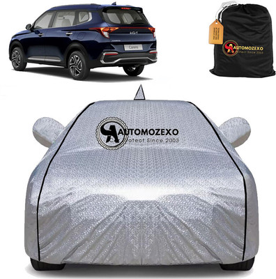 SPMOTIVE Car Cover For Kia Carens (With Mirror Pockets)(Silver)