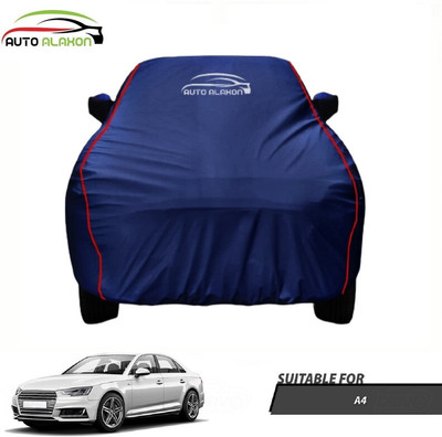AUTO ALAXON Car Cover For Audi A4 (With Mirror Pockets)(Blue)