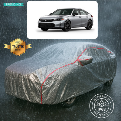 PAGORA Car Cover For Honda Civic (With Mirror Pockets)(Silver)