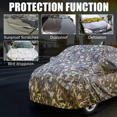 PVSTAR Car Cover For Mahindra e-Verito (With Mirror Pockets)(Yellow)