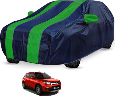 Auto Hub Car Cover For Maruti Suzuki Vitara Brezza (Without Mirror Pockets)(Black, Green)