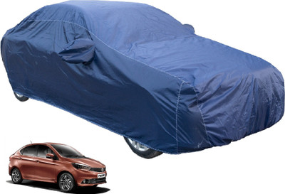 Auto Hub Car Cover For Tata Tigor (With Mirror Pockets)(Blue)