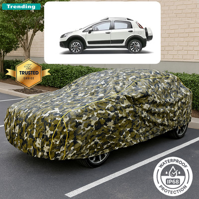 CODOKI Car Cover For Fiat Avventura (With Mirror Pockets)(Yellow, Black)